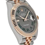 Rolex Datejust Replica 126331 Rose Gold Stainless Steel Wimbledon Dial Jubilee - Image 3