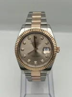 Rolex Datejust Replica 126331 Rose Gold Stainless Steel Sundust Diamond Dial - Image 2