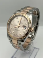 Rolex Datejust Replica 126331 Rose Gold Stainless Steel Sundust Diamond Dial - Image 3