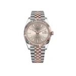 Rolex Datejust Replica 126331 Rose Gold Stainless Steel Sundust Dial Jubilee