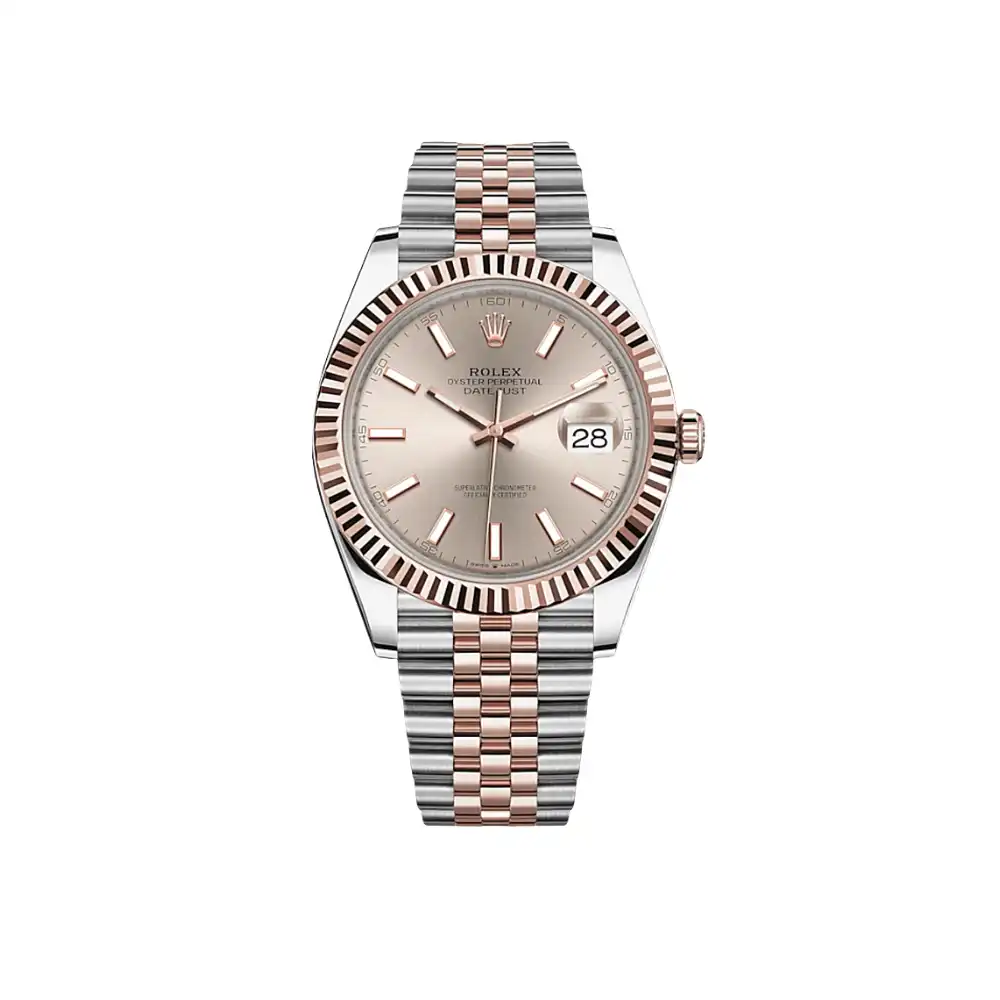 kjeph4daayi.webp Rolex Datejust Replica 126331 Rose Gold Stainless Steel Sundust Dial Jubilee - Image 1
