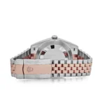 Rolex Datejust Replica 126331 Rose Gold Stainless Steel Rhodium Slate Fluted Motif Dial Jubilee - Image 6