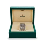 Rolex Datejust Replica 126331 Rose Gold Stainless Steel Rhodium Slate Fluted Motif Dial Jubilee - Image 7