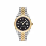 Rolex Datejust Replica 126303 Stainless Steel Yellow Gold Black Dial Jubilee