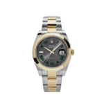 Rolex Datejust Replica 126303 'Wimbledon' Yellow Gold Stainless Steel Slate Dial