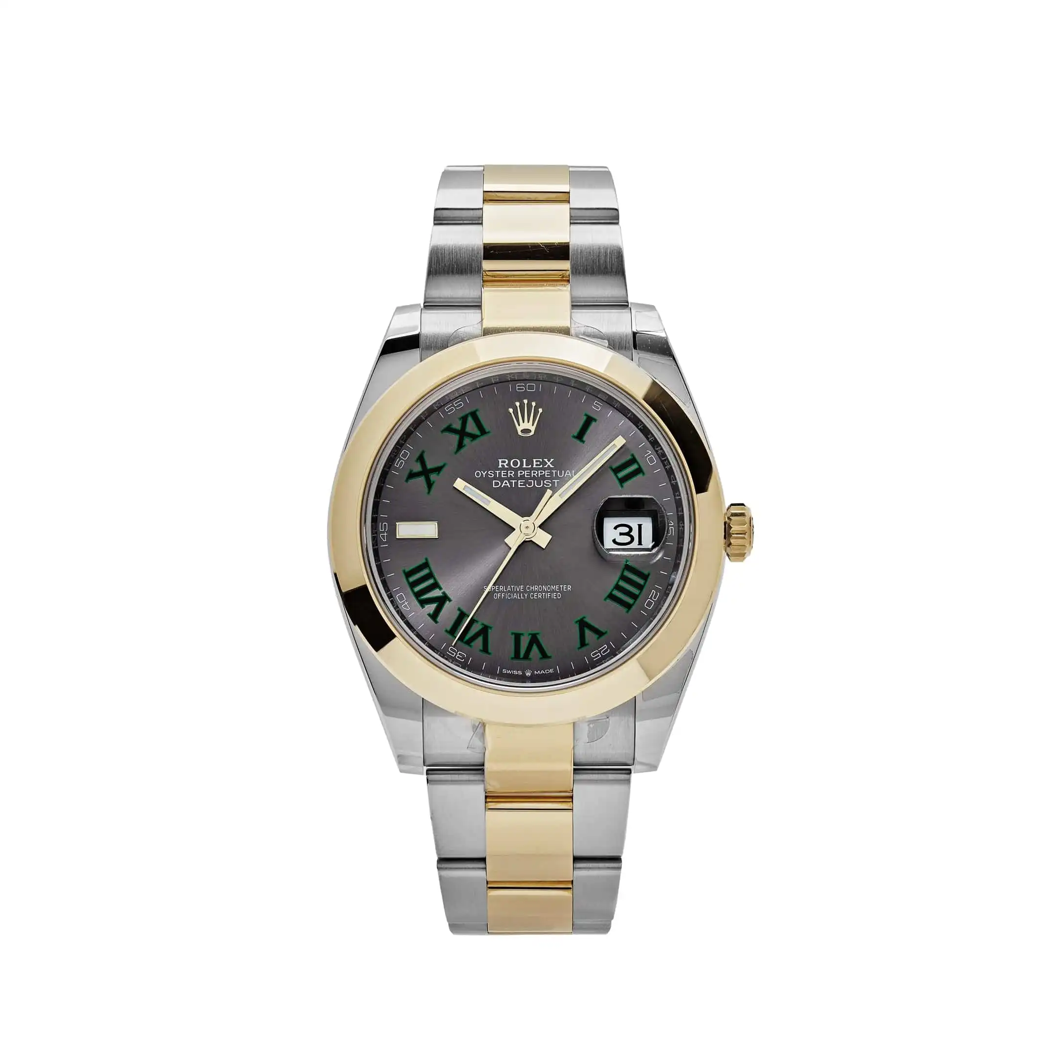 m1o3cnktjuz.webp Rolex Datejust Replica 126303 'Wimbledon' Yellow Gold Stainless Steel Slate Dial - Image 1