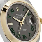 Rolex Datejust Replica 126303 'Wimbledon' Yellow Gold Stainless Steel Slate Dial - Image 5