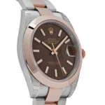 Rolex Datejust Replica 126301 Stainless Steel Rose Gold Chocolate Dial - Image 4