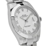 Rolex Datejust Replica 126300 Stainless Steel White Roman Dial Oyster - Image 3