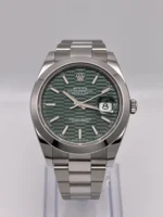 Rolex Datejust Replica 126300 Stainless Steel Green Fluted-Motif Dial Oyster - Image 2