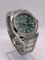 Rolex Datejust Replica 126300 Stainless Steel Green Fluted-Motif Dial Oyster - Image 4