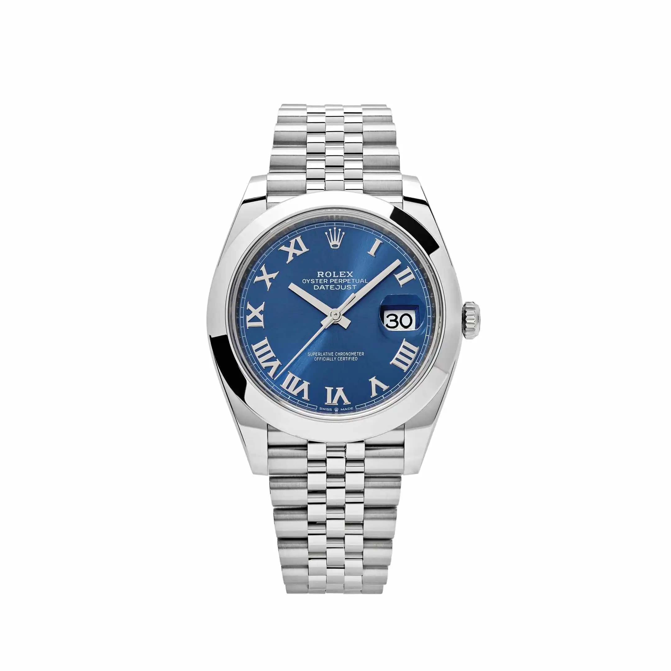 4tlonwyqf1x.webp Rolex Datejust Replica 126300 Stainless Steel Blue Roman Dial Jubilee - Image 1