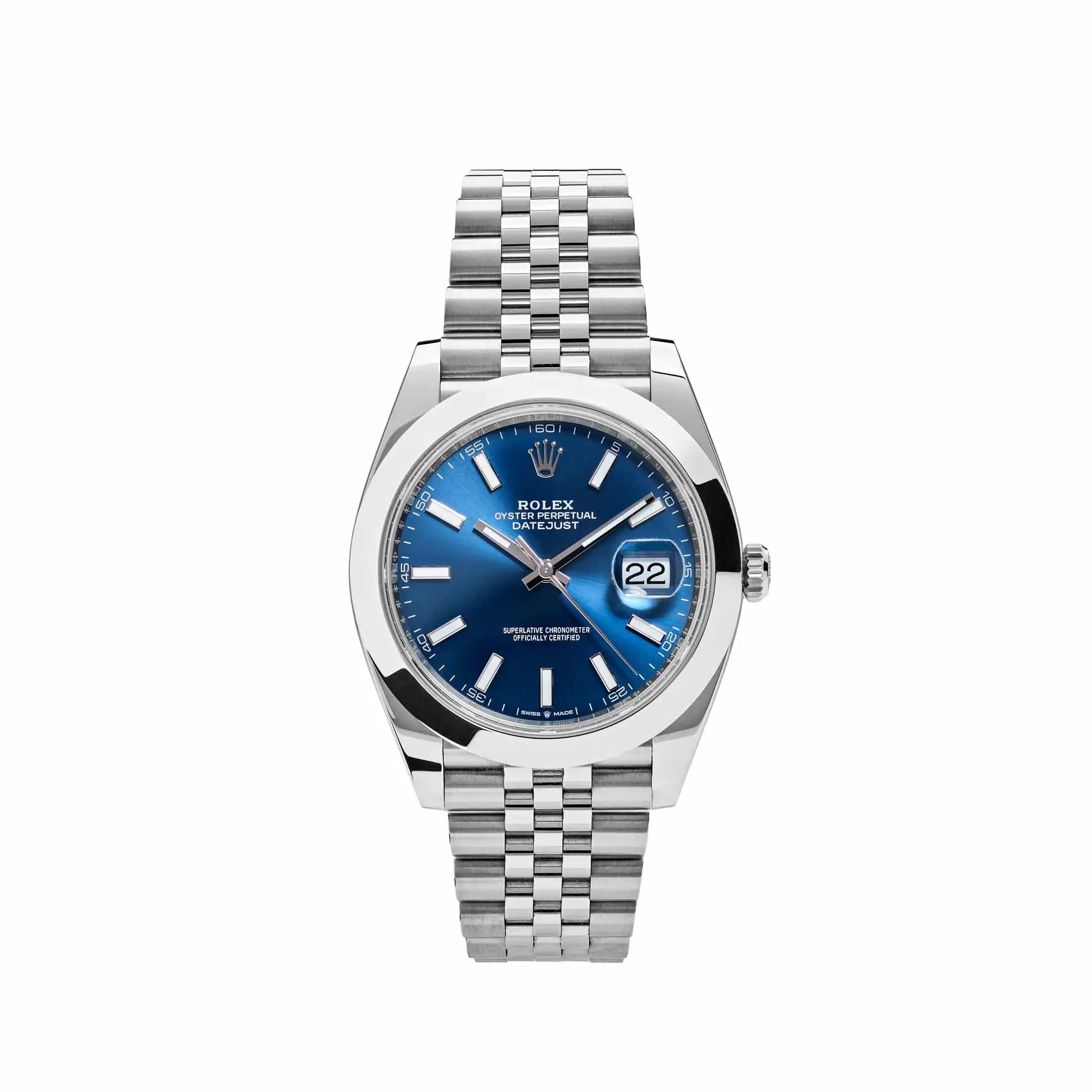 zsyncvhxwuj.webp Rolex Datejust Replica 126300 Stainless Steel Blue Dial Jubilee - Image 1
