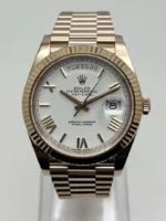 Replica Rolex Day-Date 228235 Rose Gold White Roman Dial - Image 3