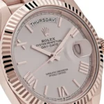 Replica Rolex Day-Date 228235 Rose Gold Sundust Roman Dial - Image 4