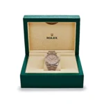 Replica Rolex Day-Date 228235 Rose Gold Baguette Diamond Paved Dial - Image 6