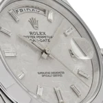 Replica Rolex Day-Date 228206 Platinum Meteorite Diamond Dial - Image 6