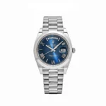 Replica Rolex Day-Date 228206 Platinum Blue Dial