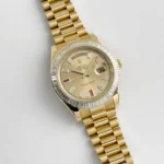 Replica Rolex Day-Date 218398 Yellow Gold Champagne Dial Diamond Bezel - Image 2