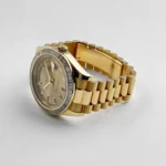 Replica Rolex Day-Date 218398 Yellow Gold Champagne Dial Diamond Bezel - Image 3