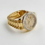 Replica Rolex Day-Date 218398 Yellow Gold Champagne Dial Diamond Bezel - Image 4