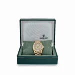 Replica Rolex Day-Date 18238 Yellow Gold Skeleton Pave Diamond Dial - Image 7