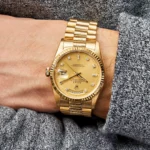 Replica Rolex Day-Date 18238 Presidential Yellow Gold Champagne Diamond Dial - Image 2