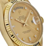 Replica Rolex Day-Date 18238 Presidential Yellow Gold Champagne Diamond Dial - Image 4