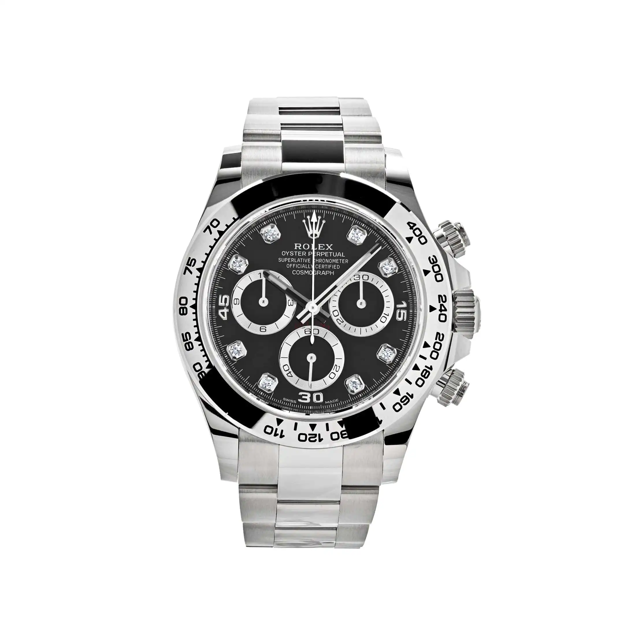 zte1fjznr3g.webp Rolex Daytona Replica 116509 White Gold Black Diamond Dial - Image 1