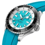 Replica Breitling Superocean Automatic 44mm Mens Turquoise Rubber A17376211L2S2 - Image 3