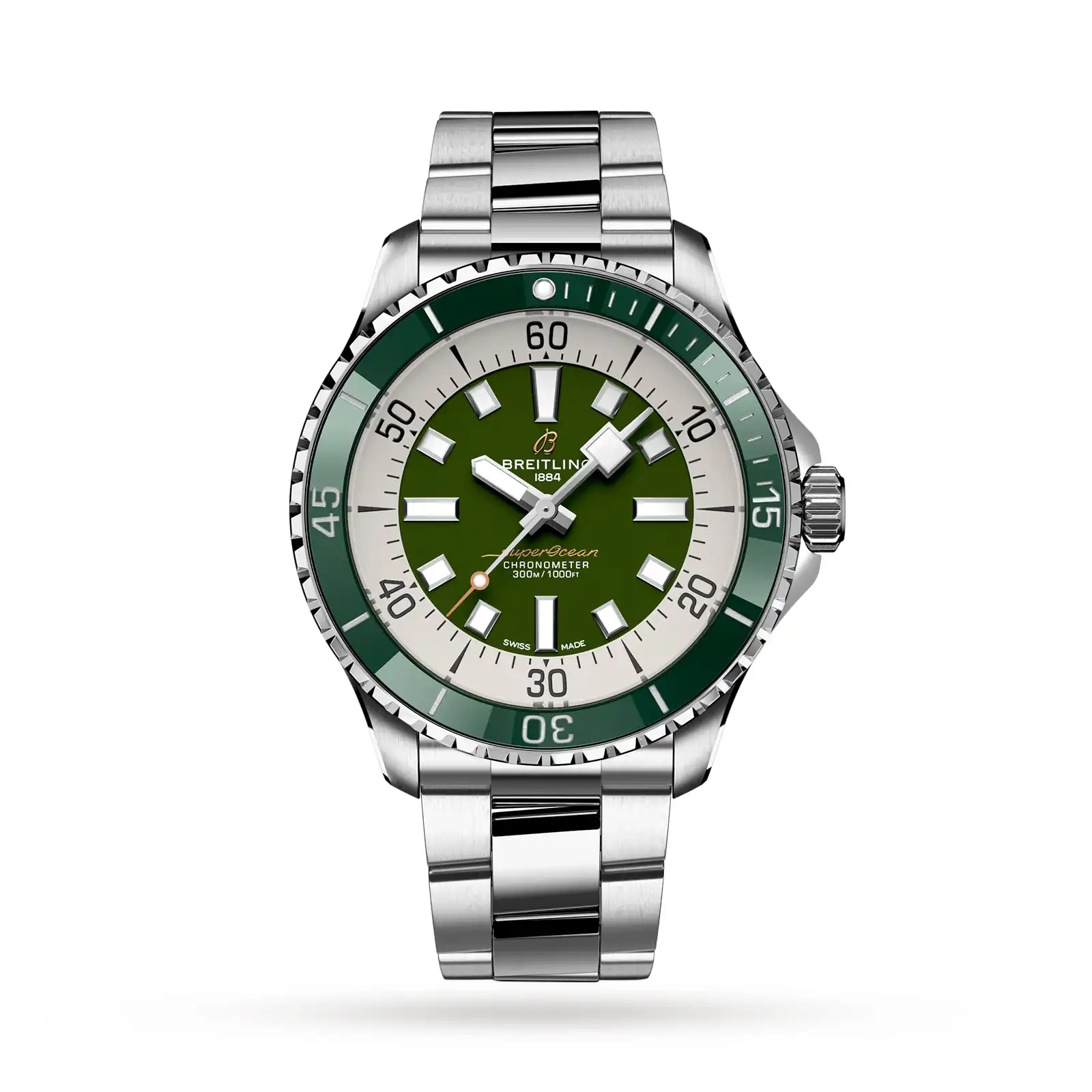 ppmygtilb0f.webp Replica Breitling Superocean Automatic 44 Stainless Steel - Green A17376A31L1A1 - Image 1