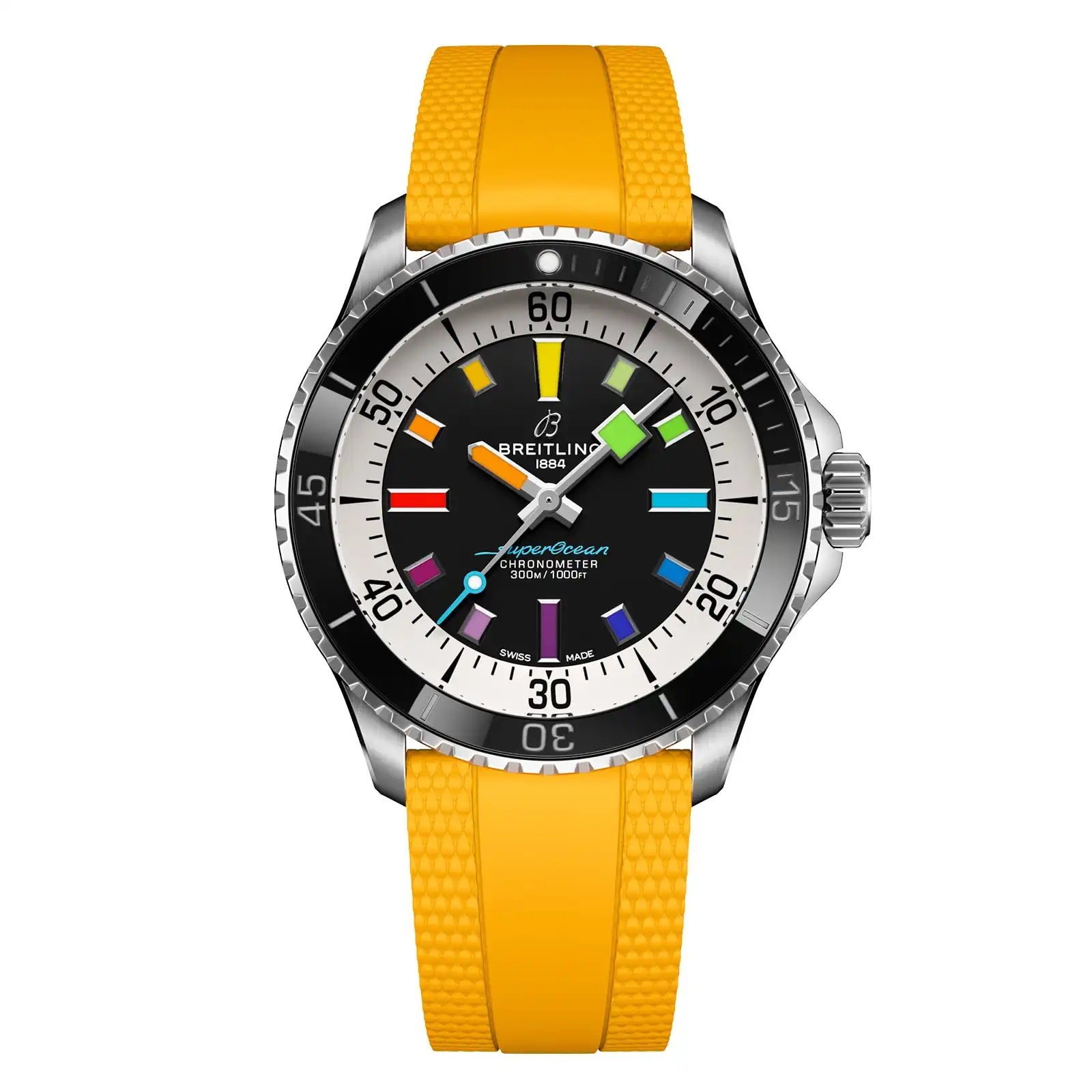 vly2xcnzrkg.webp Replica Breitling Superocean Automatic 42mm Mens Yellow Rubber A17375211B2S4 - Image 1