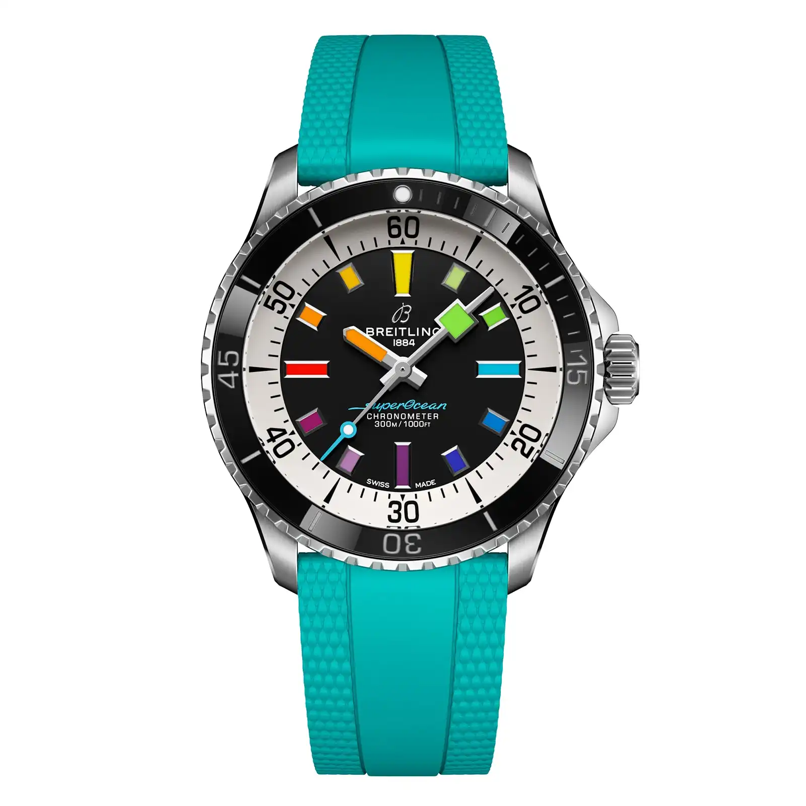 abknqw5iber.webp Replica Breitling Superocean Automatic 42mm Mens Turquoise Rubber A17375211B2S2 - Image 1