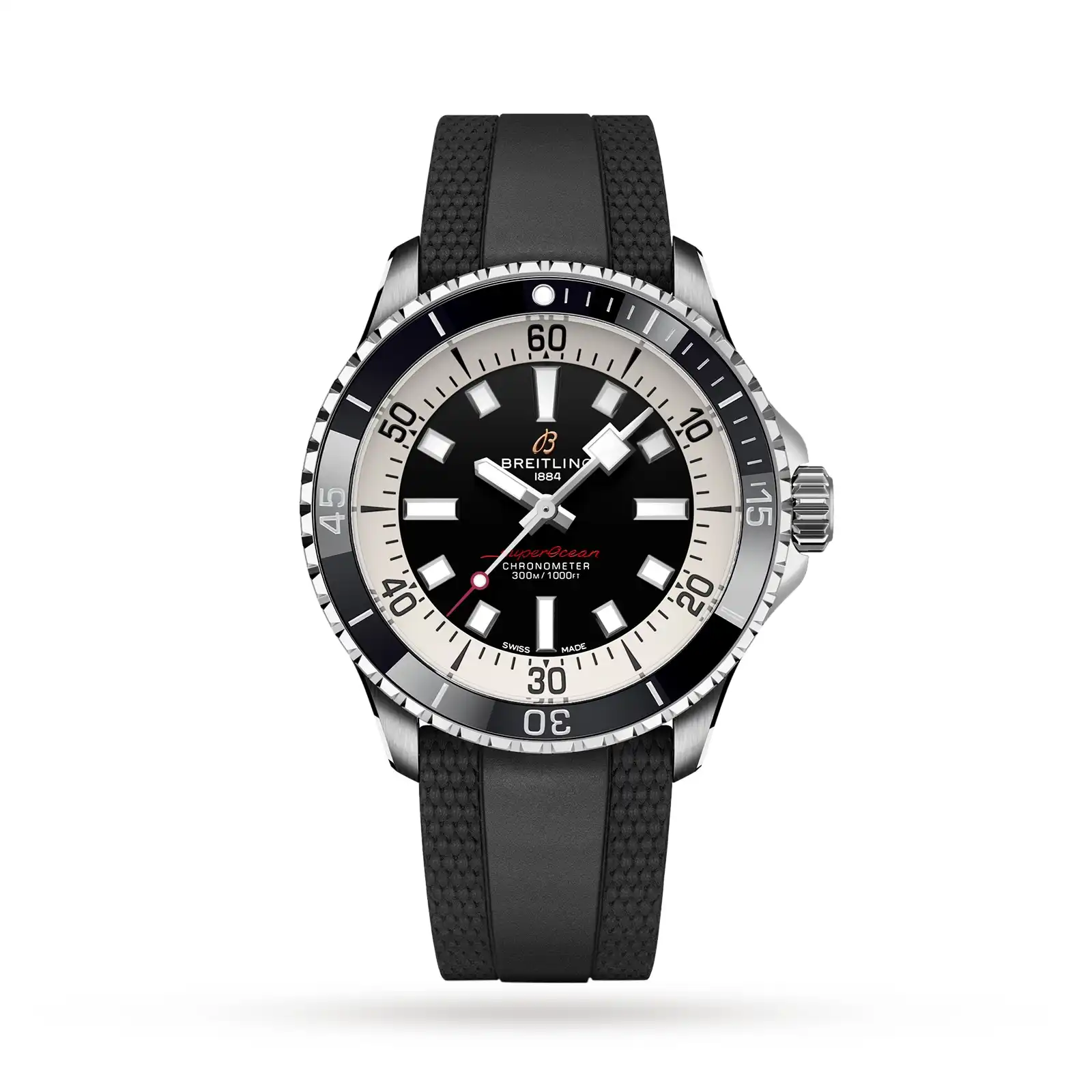 k0agjgal0hi.webp Replica Breitling Superocean Automatic 42 Stainless Steel Rubber Strap A17375211B1S1 - Image 1
