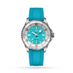 Replica Breitling Superocean Automatic 36 Stainless Steel Turquoise Rubber A17377211C1S1