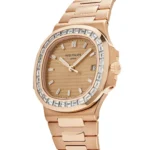 Replica Patek Philippe Nautilus 5723/1R-001 Rose Gold Diamond Bezel - Image 3