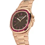 Replica Patek Philippe Nautilus 5723/112R-001 Rose Gold Ruby Bezel - Image 2