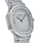 Replica Patek Philippe Nautilus 5719/10G-010 White Gold Diamond Set - Image 3