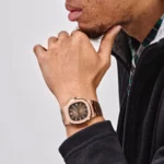 Replica Patek Philippe Nautilus 5711/1R-001 Rose Gold Brown Dial Date - Image 2