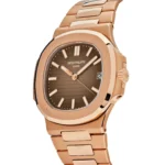 Replica Patek Philippe Nautilus 5711/1R-001 Rose Gold Brown Dial Date - Image 3