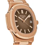 Replica Patek Philippe Nautilus 5711/1R-001 Rose Gold Brown Dial Date - Image 4