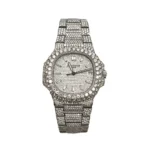 Replica Patek Philippe Nautilus 5711/1A-011 Stainless Steel with Aftermarket Diamond Pave Bezel and Case (2012)