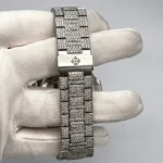 Replica Patek Philippe Nautilus 5711/1A-011 Stainless Steel with Aftermarket Diamond Pave Bezel and Case (2012) - Image 6