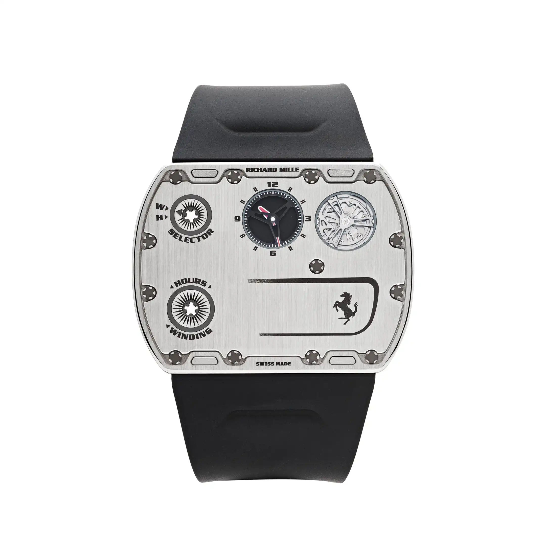 b45md5ziwoi.webp Richard Mille Replica RM UP-01 Ferrari Ultraflat Titanium Silver Dial Limited Edition - Image 1