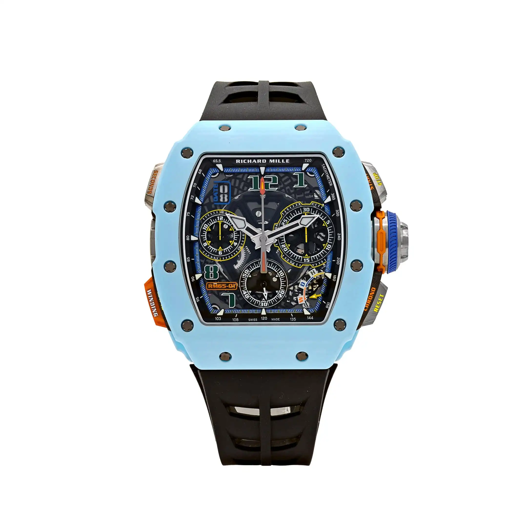 pjgq2vey5nd.webp Richard Mille Replica RM 65-01 Automatic Winding Split-Seconds Chronograph Pastel Blue Quartz TPT - Image 1