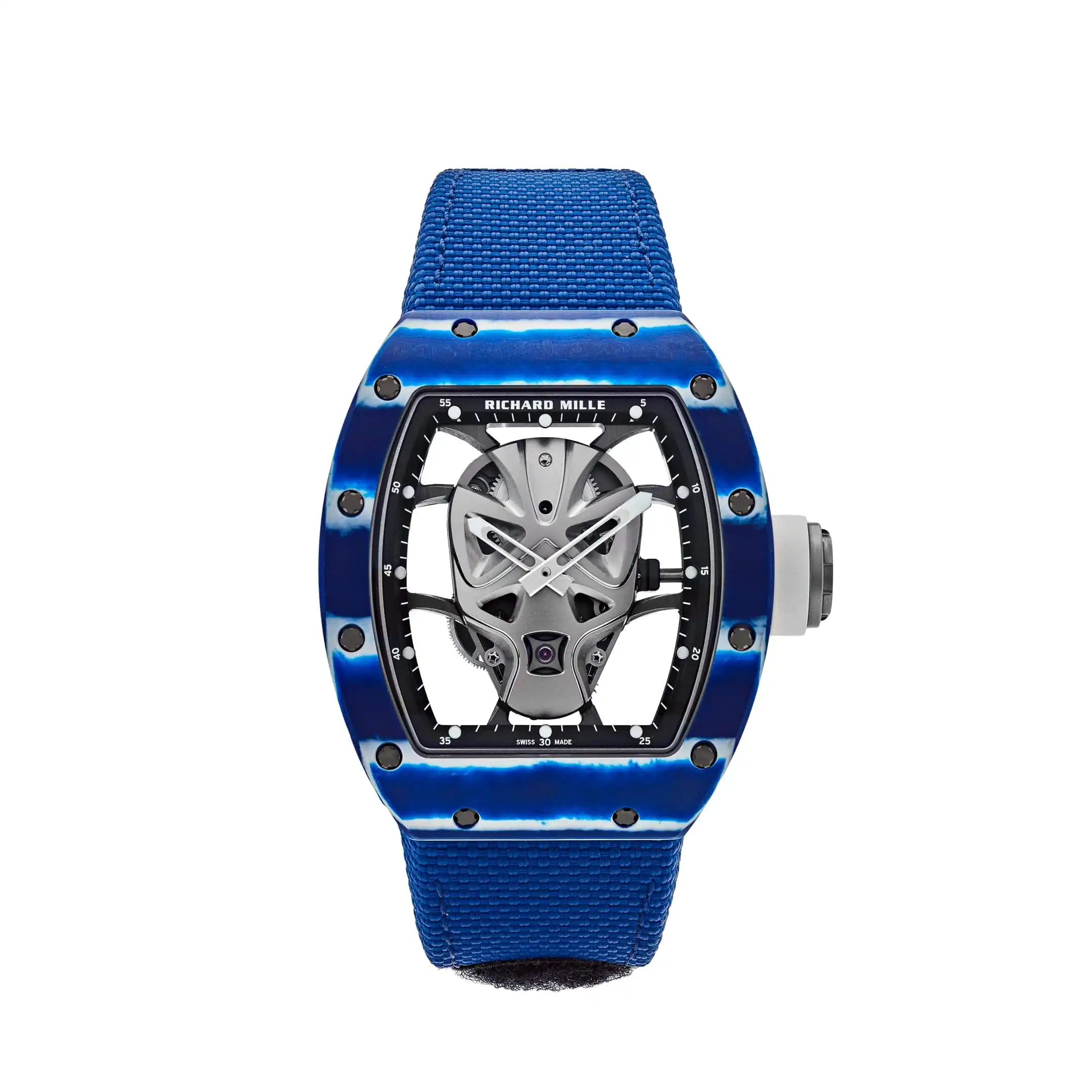 bnldlklbsbz.webp Richard Mille Replica RM 52-06 Tourbillon 'Mask' Blue White Quartz TPT - Image 1