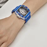 Richard Mille Replica RM 52-06 Tourbillon 'Mask' Blue White Quartz TPT - Image 2