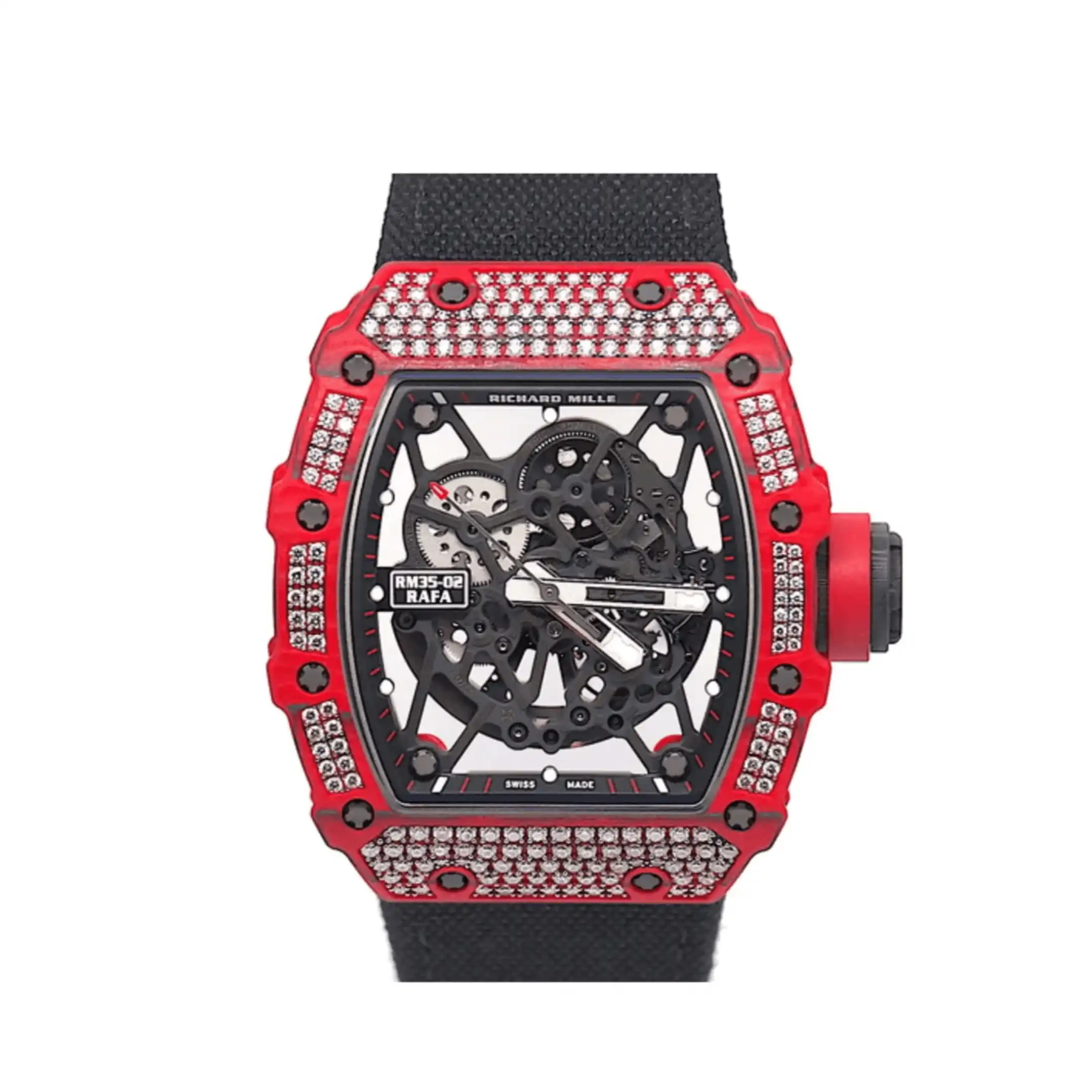 jalmnu0vsph.webp Richard Mille Replica RM 35-02 'Rafa' Rafael Nadal Diamond Set Red Quartz TPT - Image 1