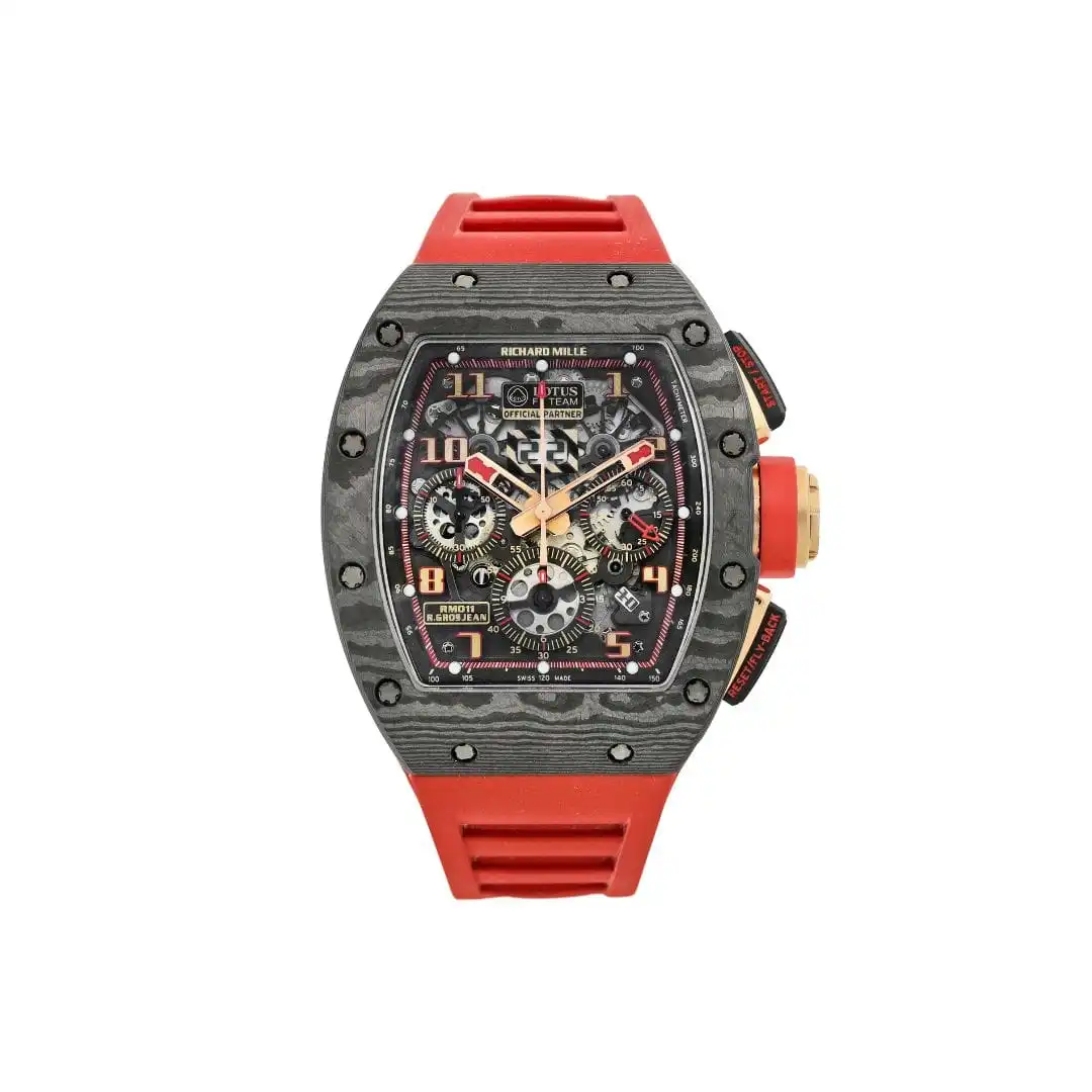 w2p1dgzwexc.webp Richard Mille Replica RM 011 Romain Grosjean Lotus F1 Rose Gold - Image 1