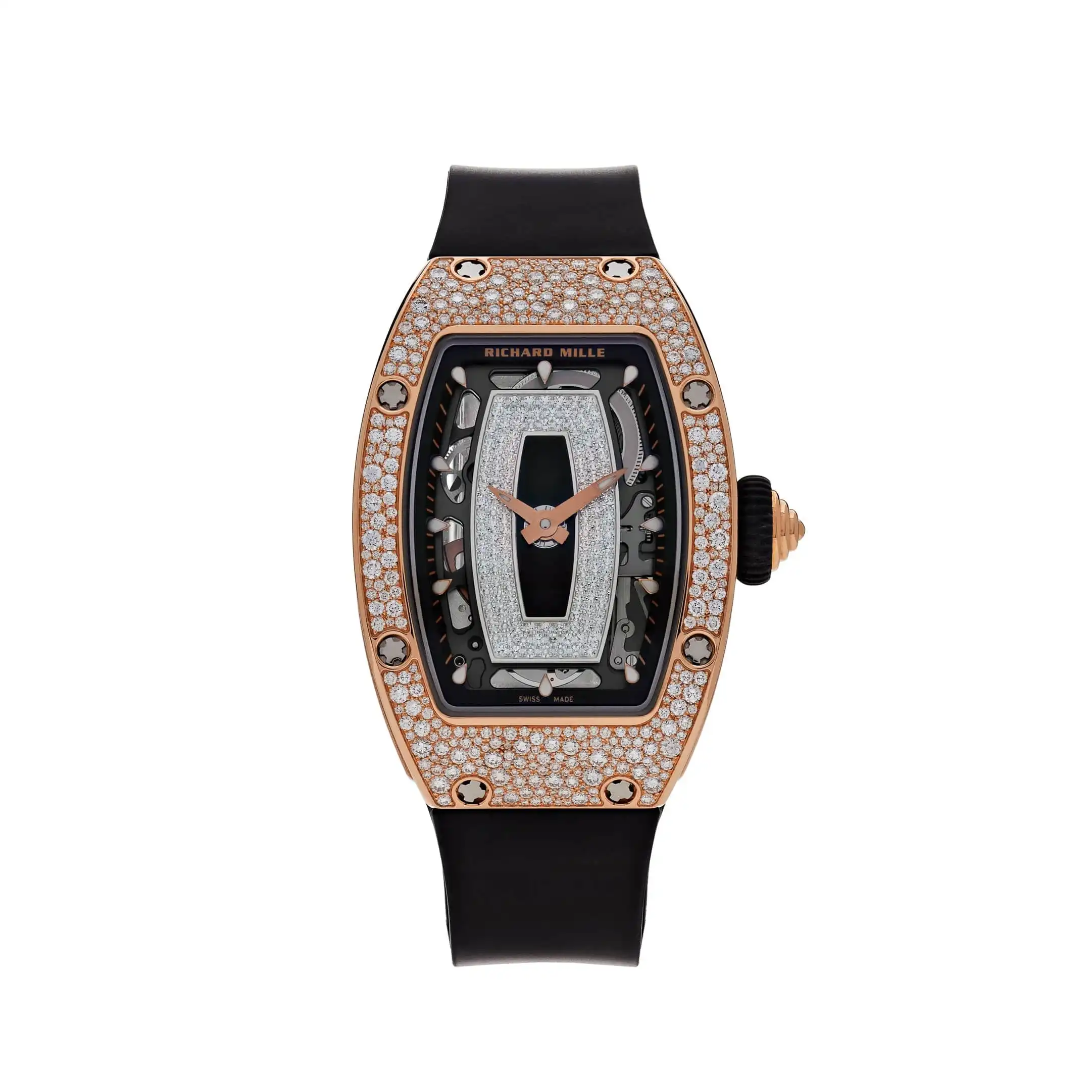 iqftavsb2gk.webp Richard Mille Replica RM 07-01 'Ladies' Rose Gold Onyx Snow Diamond Set - Image 1